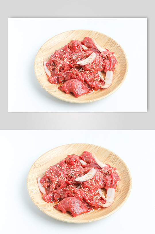 蒜香嫩牛肉食物美食摄影图片