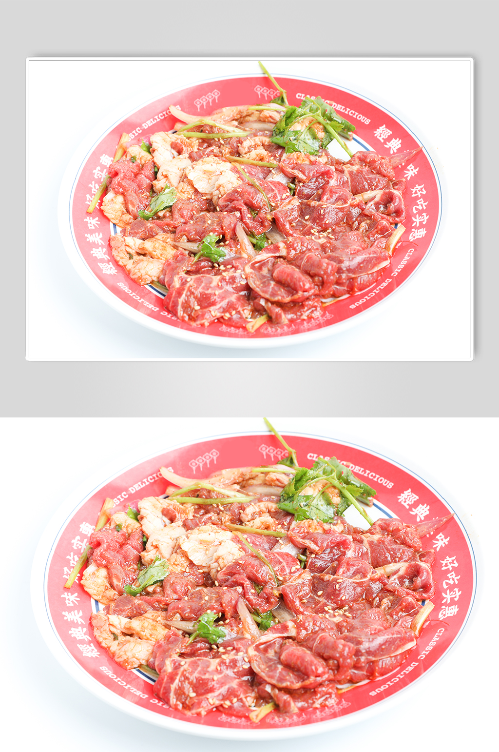 香菜牛小腱拼牛背筋食物美食摄影图片素材
