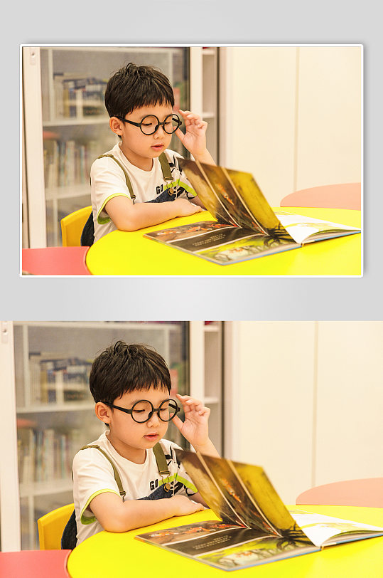 小朋友阅读学习培训班六一儿童节人物摄影图片