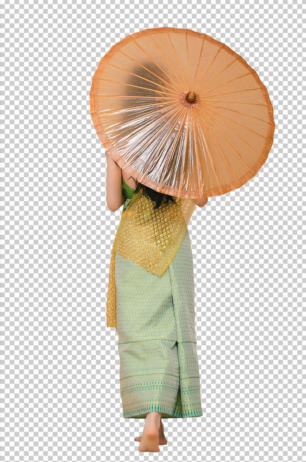 泰國(guó)云南傣族少數(shù)民族少女PNG免摳攝影圖素材
