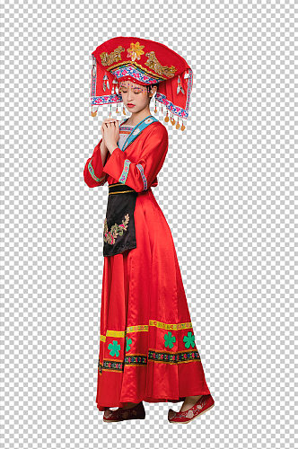 三月三壮族民族服饰女性PNG免抠摄影图