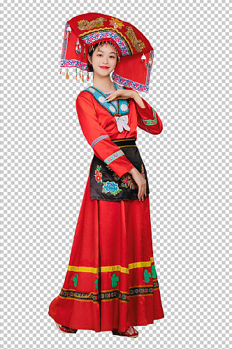 三月三壮族民族服饰女性PNG免抠摄影图