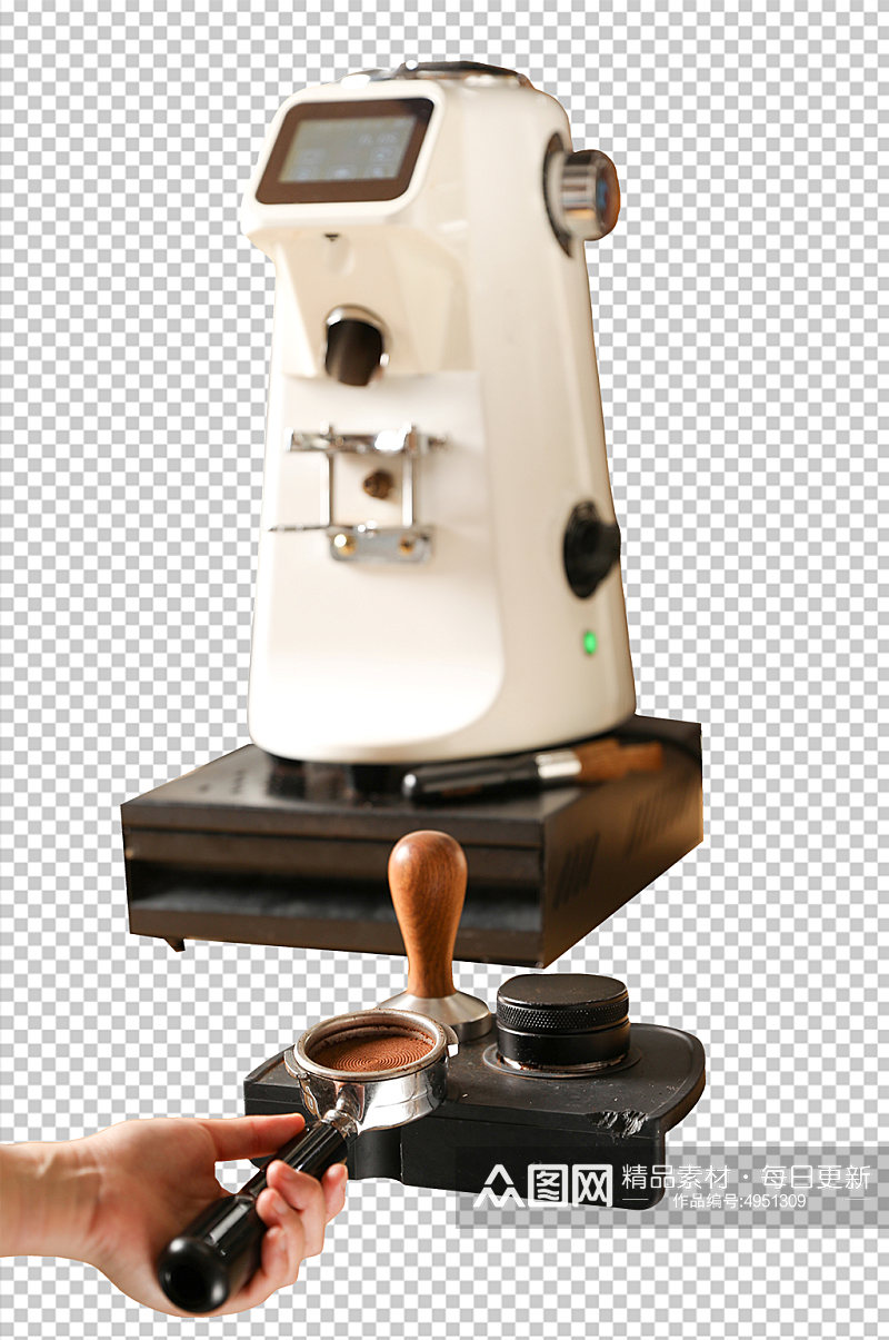 咖啡厅半自动蒸汽咖啡机PNG免抠摄影图素材