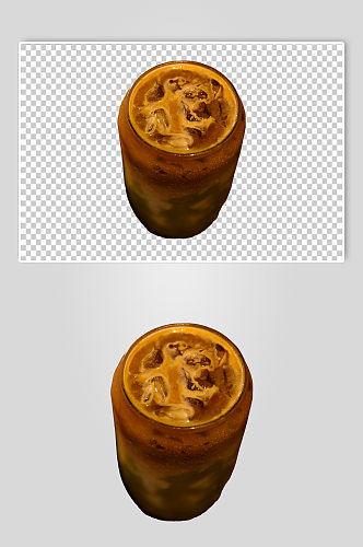 牛油果椰椰拿铁果汁饮料PNG免抠摄影图
