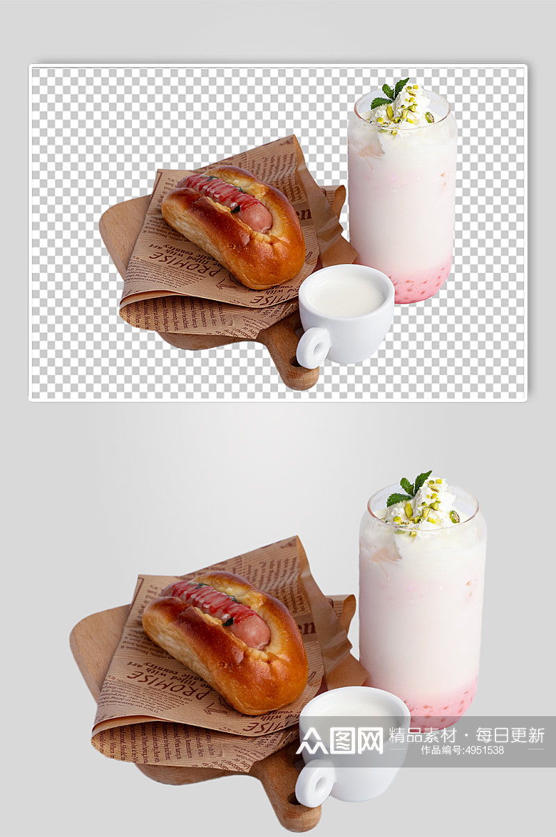 樱花牛乳茶果汁饮料饮品PNG免抠摄影图素材