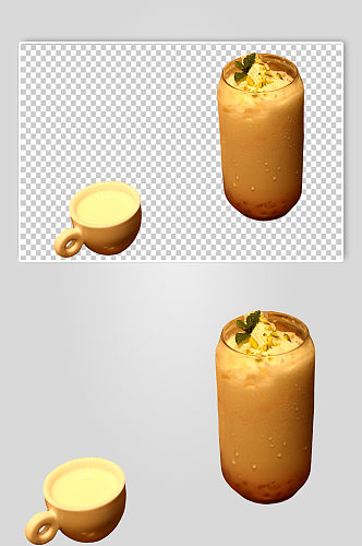 樱花牛乳茶果汁饮料饮品PNG免抠摄影图
