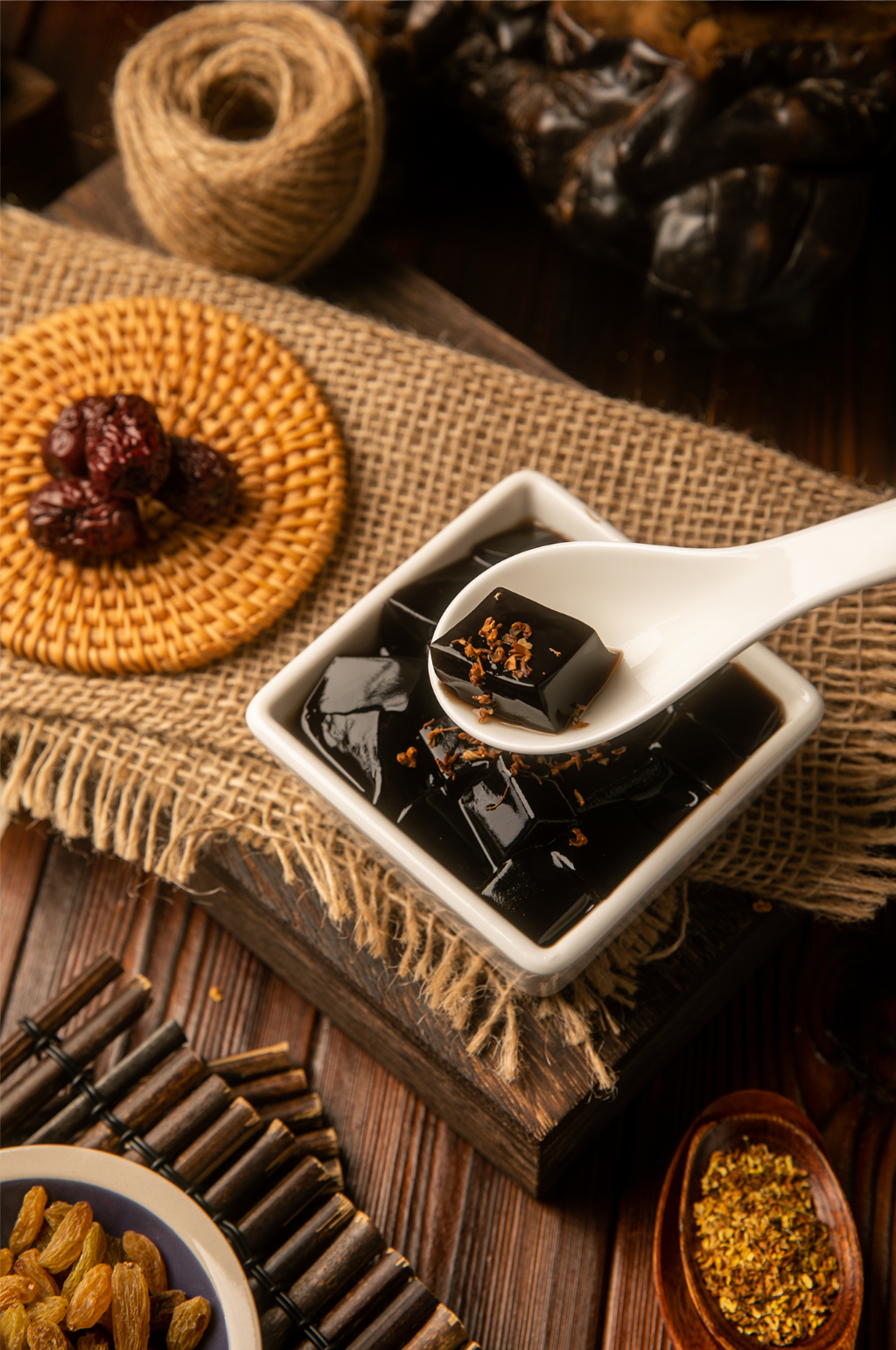 夏日清凉解暑龟苓膏夏季糖水摄影图片素材