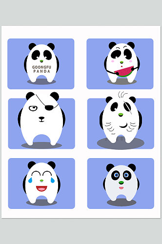 可爱卡通熊猫设计素材
