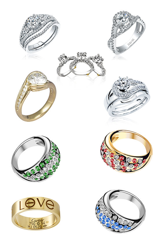 奢侈品金钻石戒指