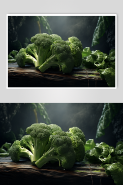数字艺术西兰花蔬菜图片
