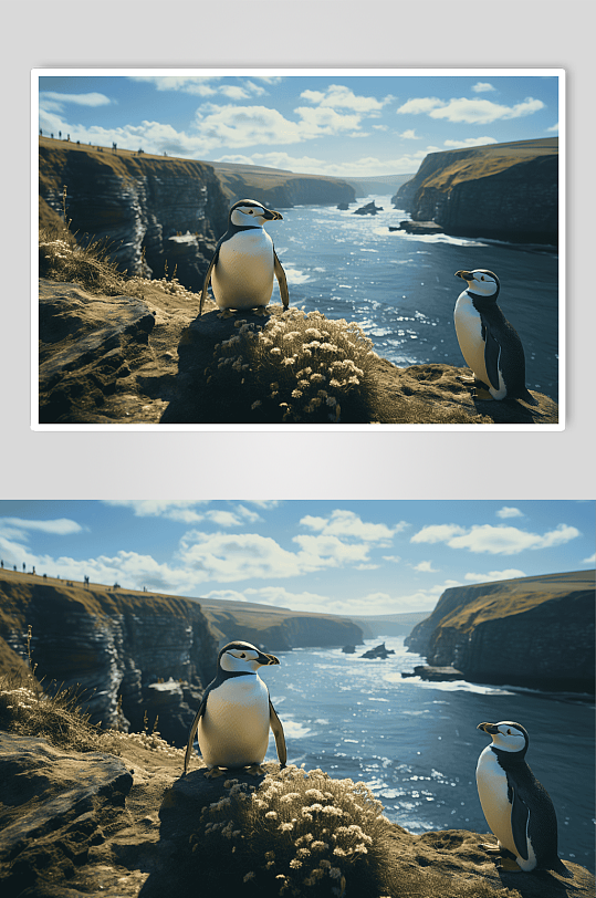 数字艺术可爱企鹅动物图片