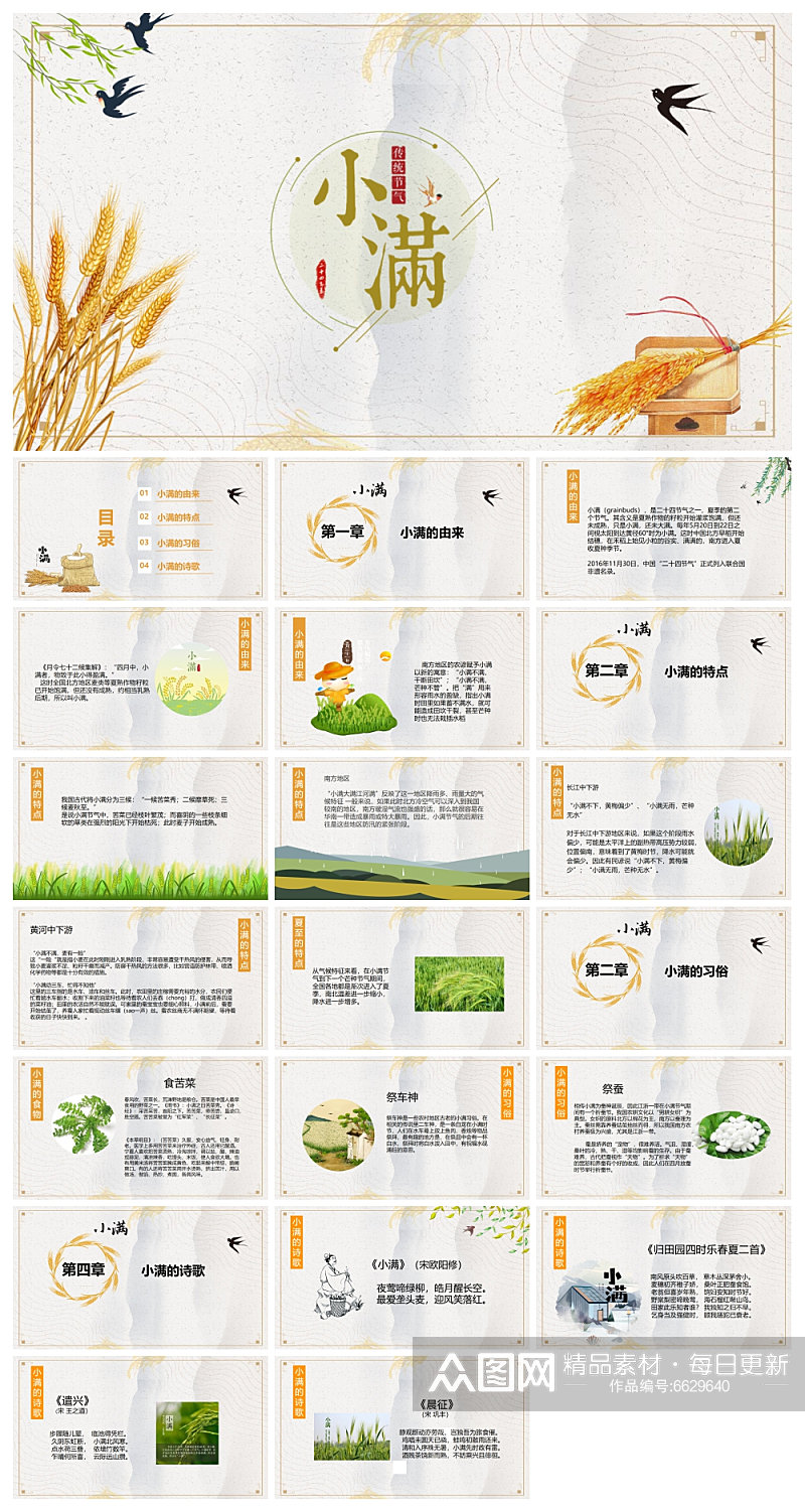 二十四节气小满ppt素材