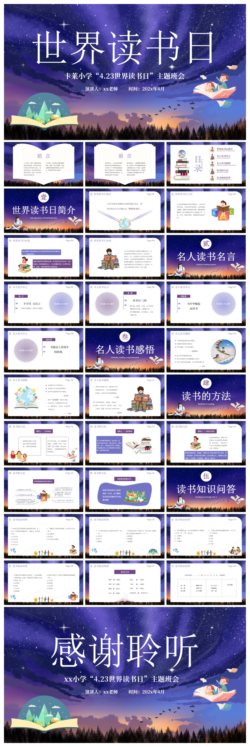 世界讀書日節(jié)日ppt素材