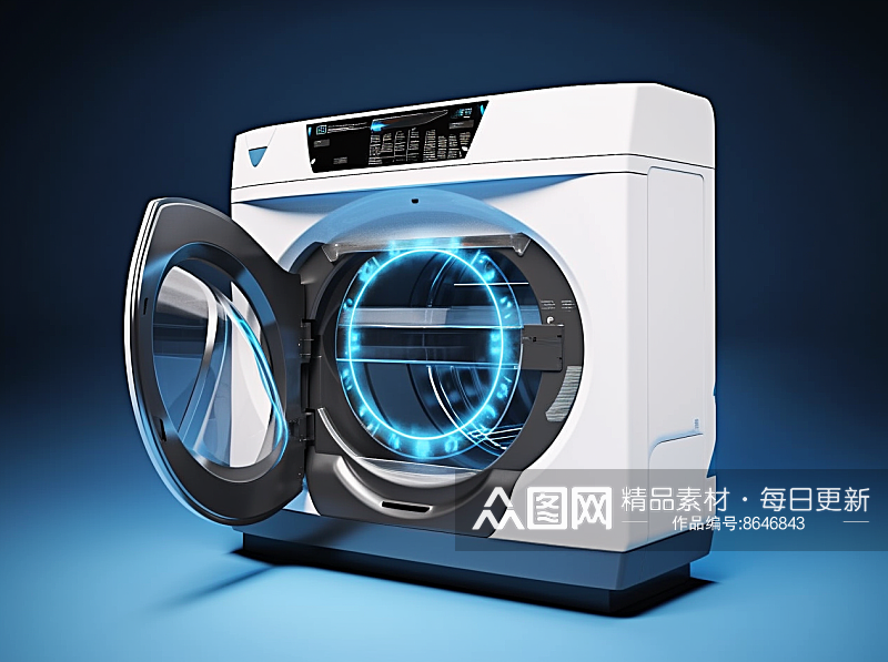 数字艺术洗衣机电器素材