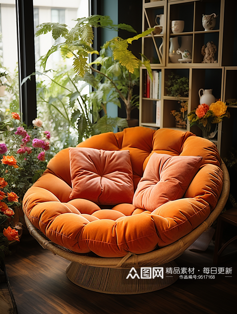 漂亮的室内休息椅子素材