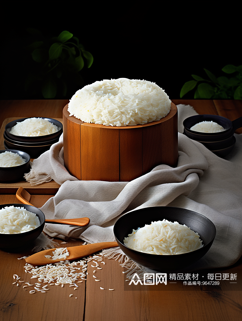 美味的大米粮食背景素材
