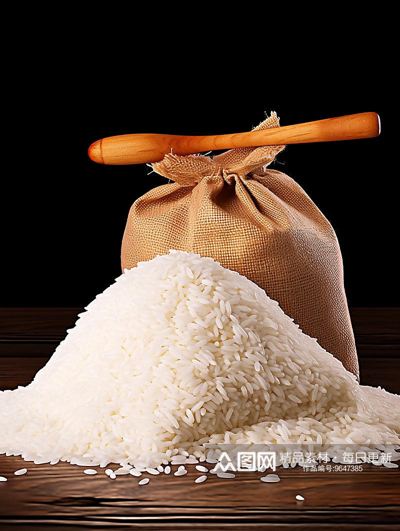 美味的大米粮食背景素材