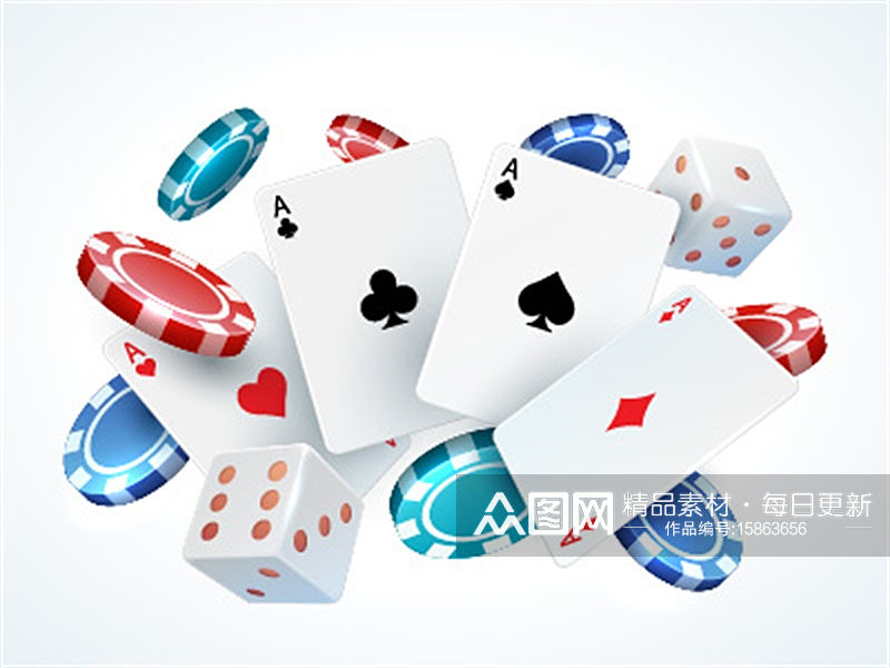 创意矢量扑克牌元素素材下载-众图网