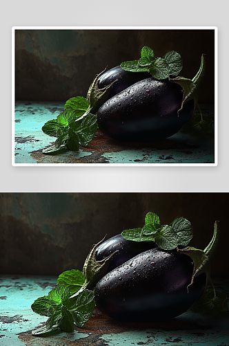 数字艺术茄子蔬菜