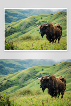 数字艺术牦牛动物图片