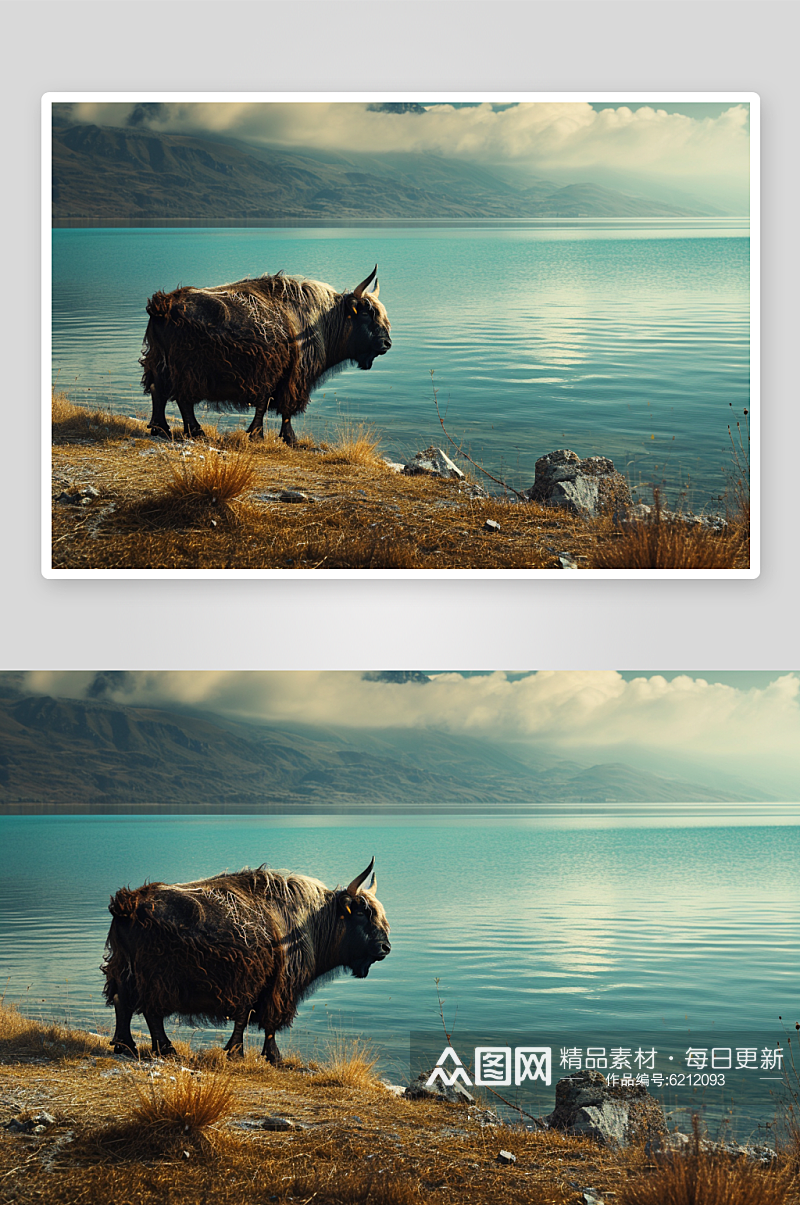 数字艺术牦牛动物图片素材