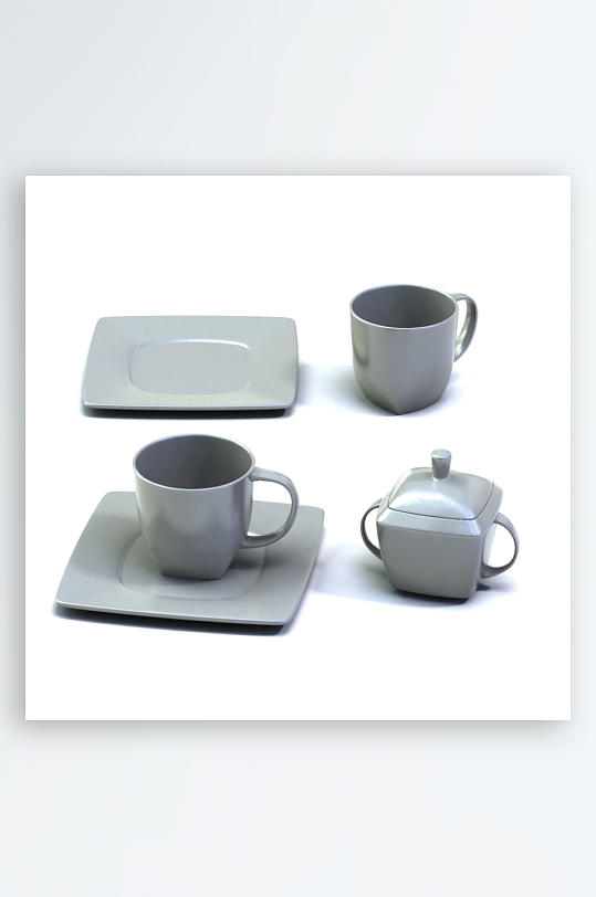 3D立体餐具设计模型-众图网