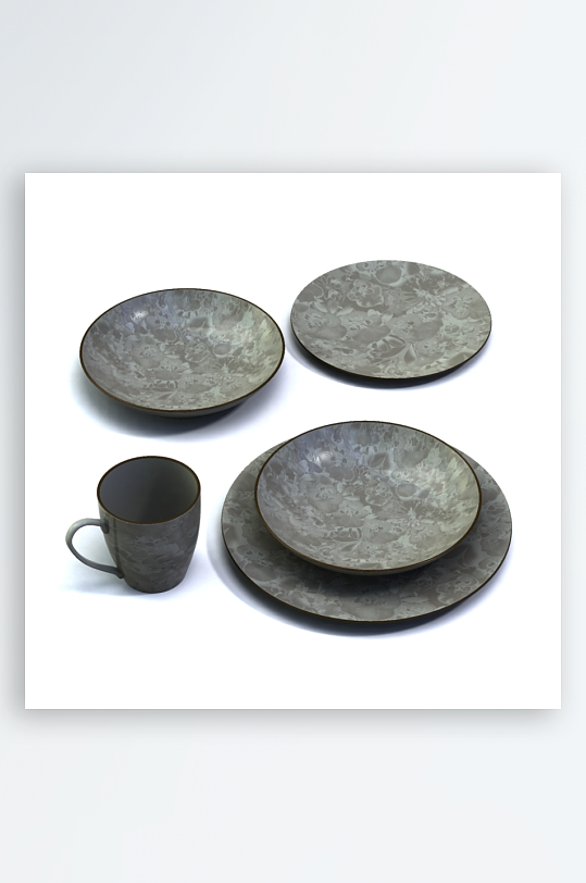 3D立体餐具设计模型-众图网