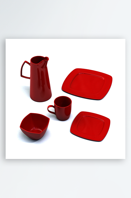 3D立体餐具设计模型-众图网