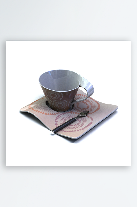 3D立体餐具设计模型-众图网