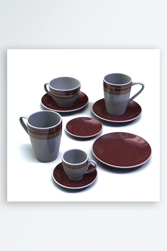 3D立体餐具设计模型-众图网