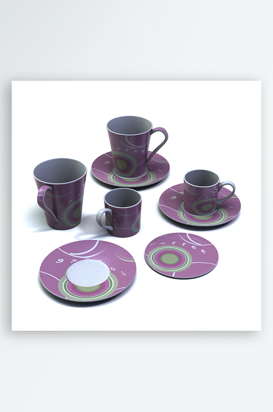 3D立体餐具设计模型-众图网