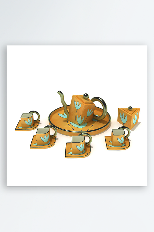 3D立体餐具设计模型-众图网