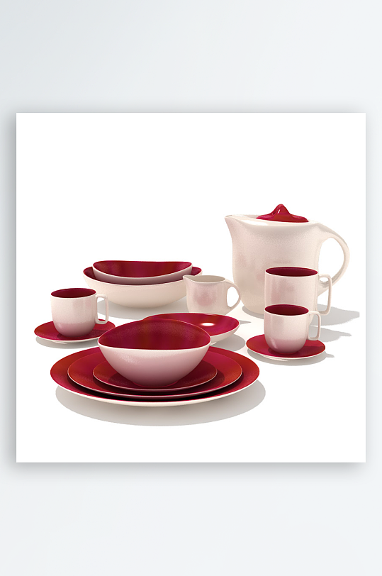 3D立体餐具设计模型-众图网