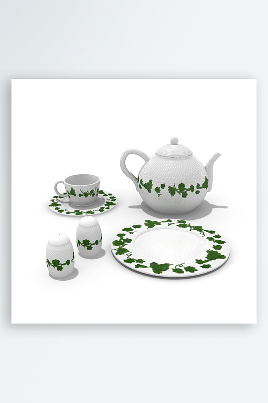 3D立体餐具设计模型-众图网