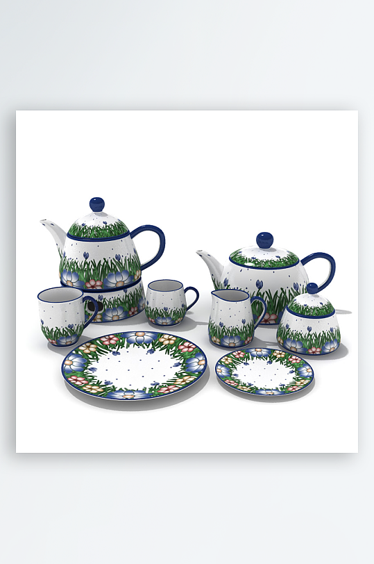 3D立体餐具设计模型-众图网