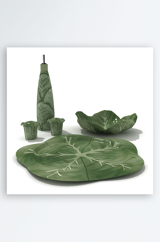 3D立体餐具设计模型-众图网