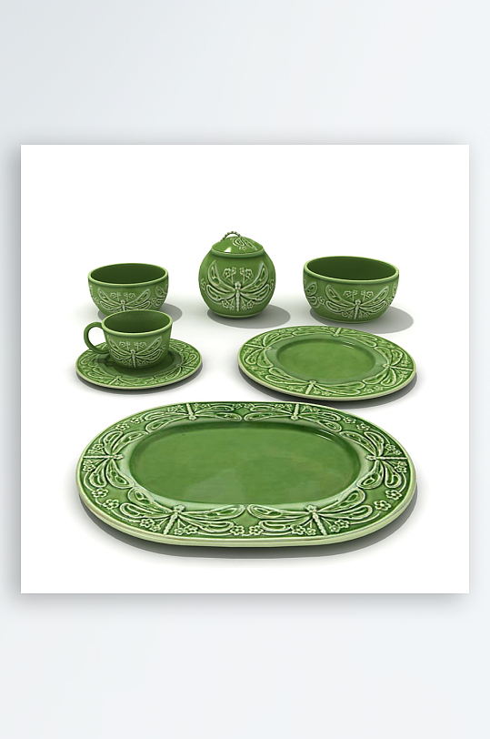 3D立体餐具设计模型-众图网