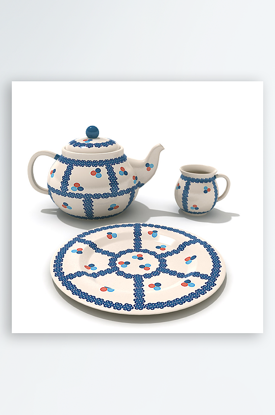 3D立体餐具设计模型-众图网