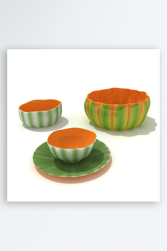 3D立体餐具设计模型-众图网