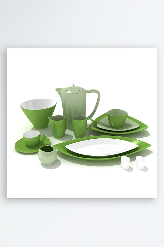 3D立体餐具设计模型-众图网