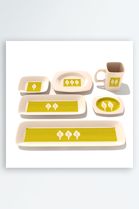 3D立体餐具设计模型-众图网