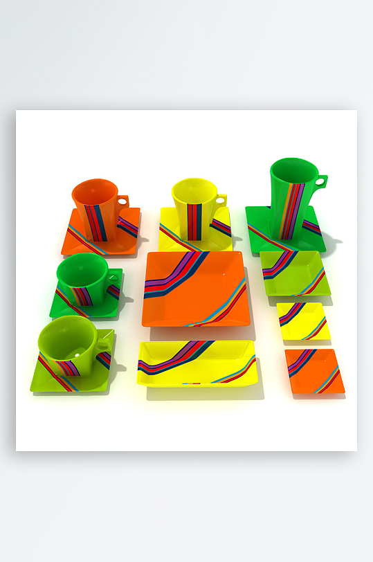 3D立体餐具设计模型-众图网