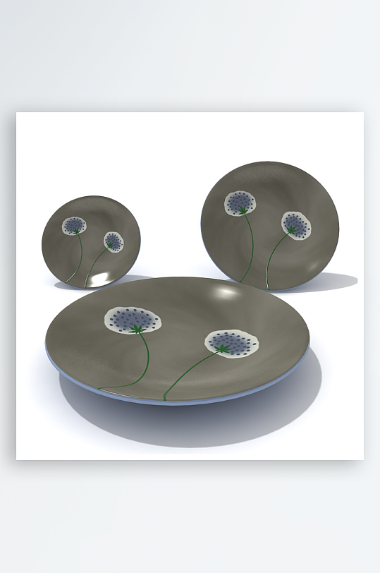 3D立体餐具设计模型-众图网