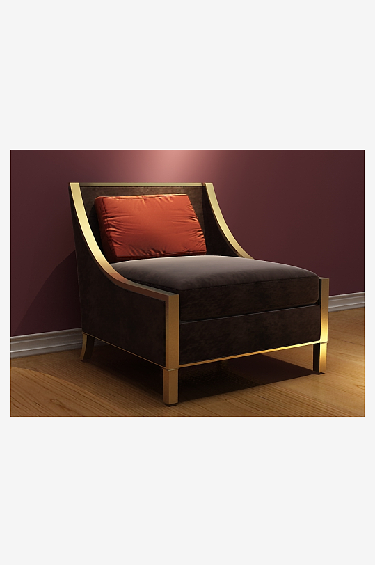 椅子沙发3D立体模型-众图网