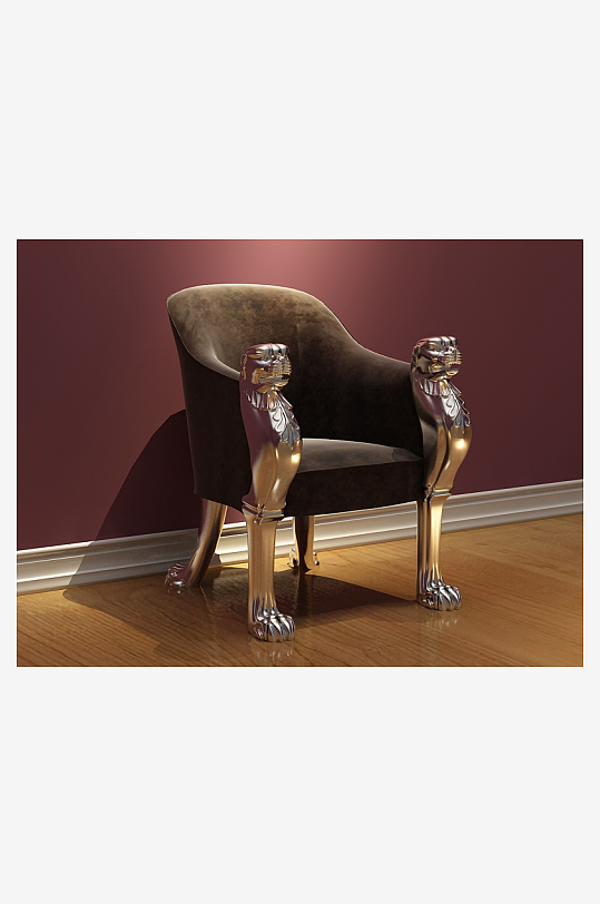 椅子沙发3D立体模型-众图网