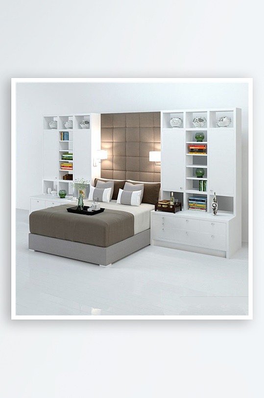 家具设计床3D模型-众图网