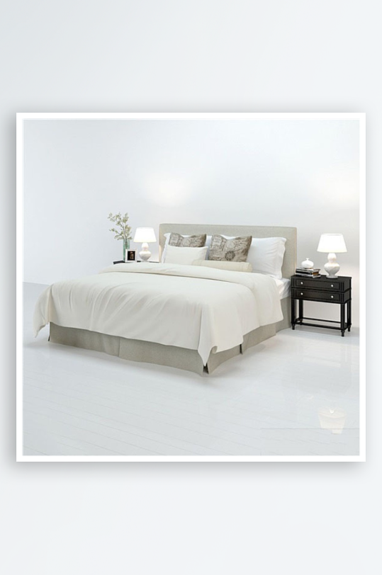 家具设计床3D模型-众图网