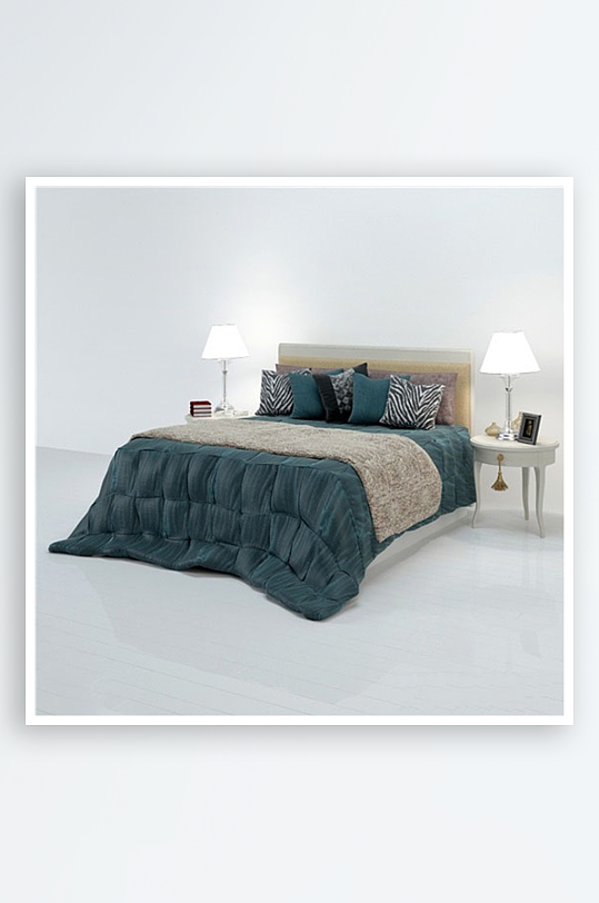 家具设计床3D模型-众图网