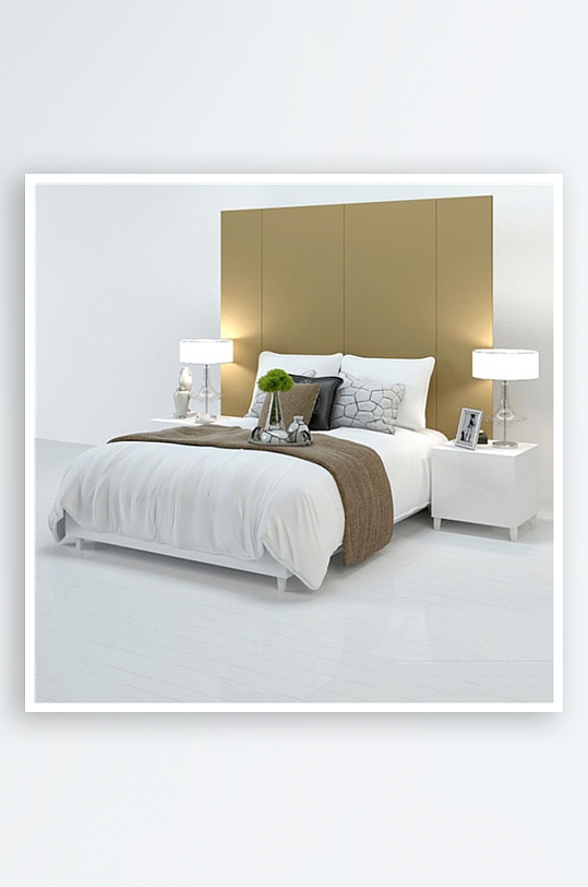 家具设计床3D模型-众图网