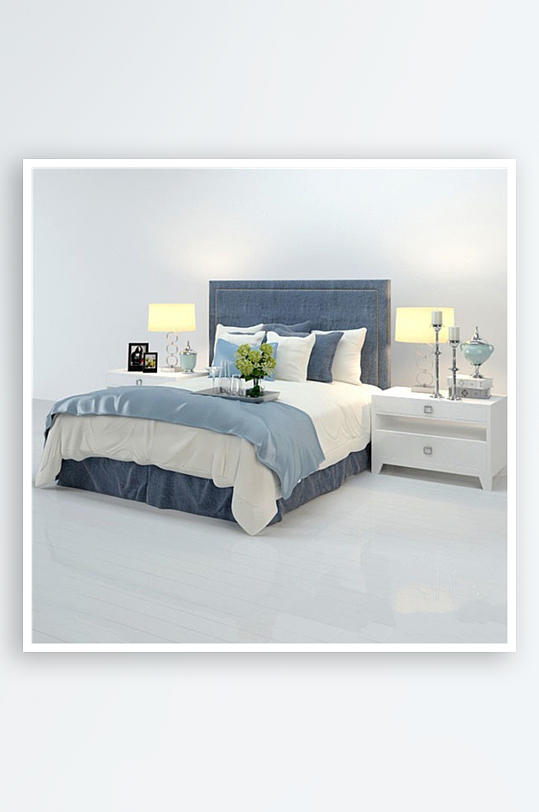 家具设计床3D模型-众图网